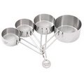 Chef's Secret 4 Piece T304 Stainless Steel Measuring Cup Set
